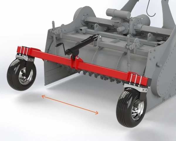 Massano Italy accessorio ruote posteriori regolabili per aiuolatrici