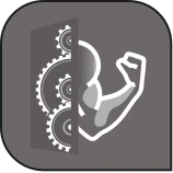 Icona trasmissione laterale a catena